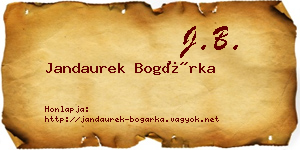 Jandaurek Bogárka névjegykártya